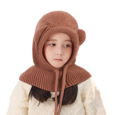 TAGVO Kinder Sturmhaube (2-6 Jahre) - Warme Winter-Schalmütze mit Ohrendesign