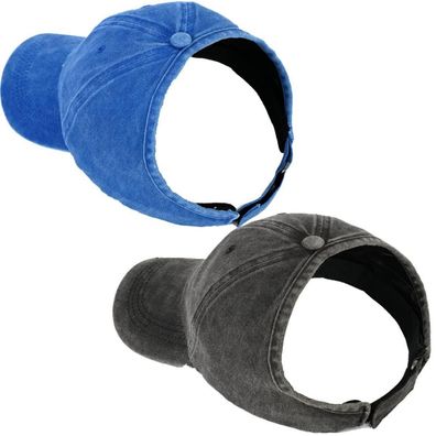 AICILY Damen Rückenfreie Kappe für lockiges Haar, Baseballkappe mit offenem