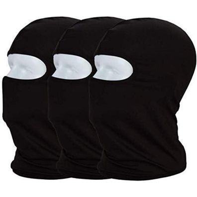Mayouth Sturmhaube Balaclava für Radfahren & Outdoor Sport, 3er Pack Schwarz