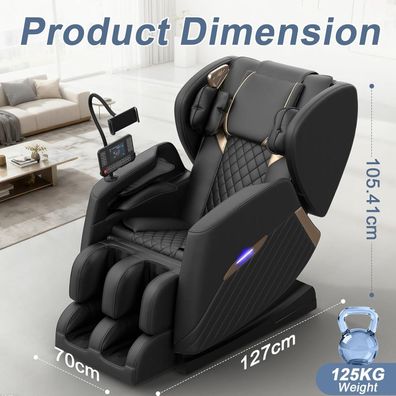 Srfzluxy Ganzkörper-Massagesessel mit Zero-Gravity, 16 Massagepunkten, 8