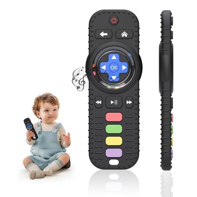 CLDY Baby Beißring Fernbedienung Spielzeug aus Silikon, BPA-frei, ab 3 Monaten