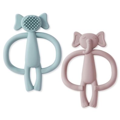 Vicloon 2er Set Baby Beißspielzeug und Zahnungshilfe aus BPA-freiem Silikon, ab