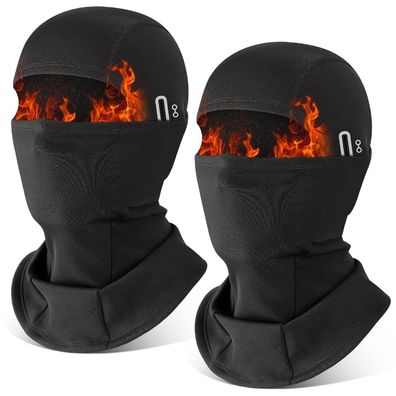 2 Stück Winter Sturmhaube Balaclava Gesichtsmaske - Winddicht Thermo Skimaske