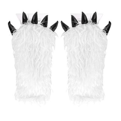 2er Set Eiskratzer mit Handschuh - Weiße Bärenhandschuhe halten warm