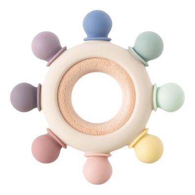 Arudyo Beißring aus Silikon BPA-frei, Baby Spielzeug Ruder Greifling für