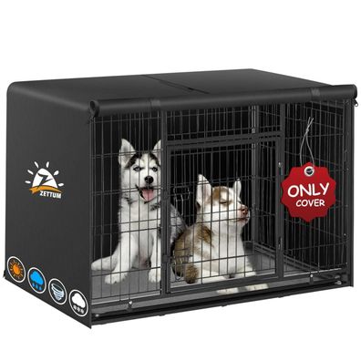 Zettum Hundekäfig Abdeckung 60 cm, Winddicht & Langlebig, 600D Oxford