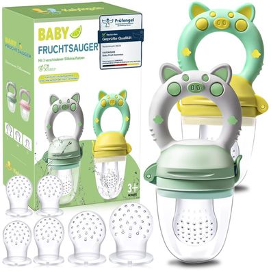 Kaiyingxin Fruchtsauger Baby 2 Stück, 2024 Upgrade, BPA frei, mit 8