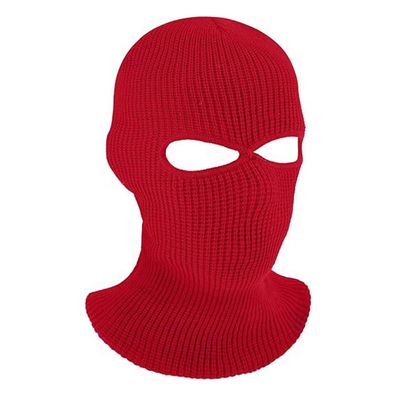 Strick-Ski-Maske mit 2 Löchern, warm & winddicht, Thermo-Sturmhaube für