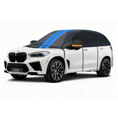 Holthly Halbgarage für SUV/4x4 bis 460 cm, wasserdicht & atmungsaktiv, Schwarz