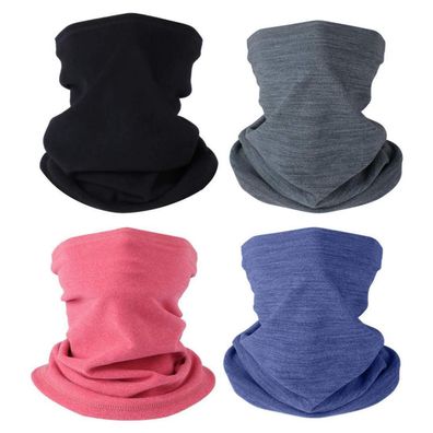 Hegcoiie 4 Stück Winter Loop Schal für Herren & Damen, Weicher Fleece