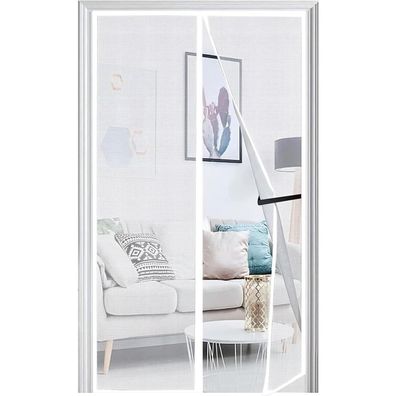 Panngu Fliegengitter Balkontür Magnet 160x240cm, Verstärkt, Ohne Bohren, Weiß
