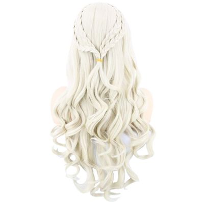 Topcosplay Damen Perücke Blond Lang Gewellt Lockig - Ideal für Cosplay