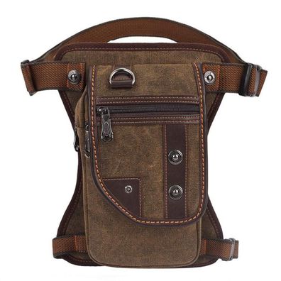 Xieben Beintasche Motorrad Canvas Reitertasche Leg Bag Braun - Vielseitig und