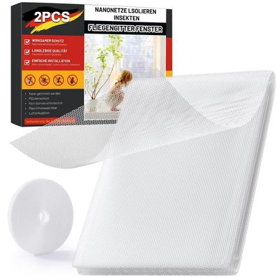 ZUIYIN Fliegengitter Fenster Insect Stop 2er Pack, Insektenschutz ohne Bohren