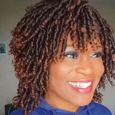 Creamily Kurzhaar-Perücke Twist Dreadlocks für Schwarze Damen, Afro Curly