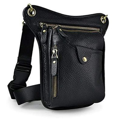 Xieben Leder Drop Bein Tasche für Herren und Damen - Vielseitige Bauchtasche