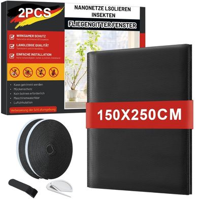 ZUIYIN Fliegengitter Fenster Insect Stop 2er Pack, Insektenschutz Ohne Bohren