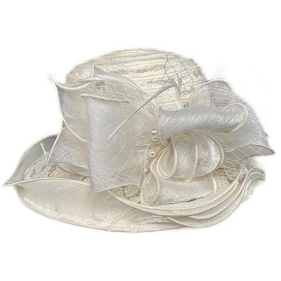 HilyBony Fascinator mit breiter Krempe für Damen - Teeparty, Kirche, Hochzeit |