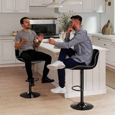 Youhauchair Barhocker 4er Set, höhenverstellbar, drehbar, mit Lehne