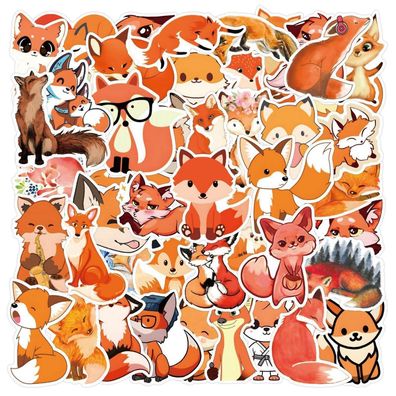 LYunMu Fox Aufkleber Fuchs Sticker Set 60 Stück Niedlich Deko für Auto Laptop