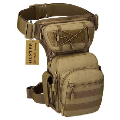 Huntvp Militär Beintasche Taktische Oberschenkeltasche MOLLE Hüfttasche Herren