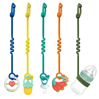 ROWFEN Silikon Schnullerkette - Verstellbar, Cup Catcher für Kinderwagen