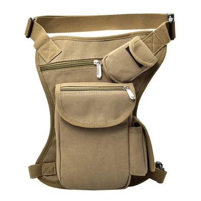 Hebetag Herren Kuriertasche für Mini Ipad, iPhone, Vintage Canvas, Khaki