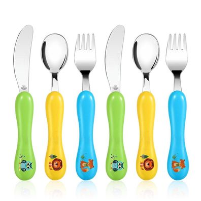 Lehoo Castle Kinderbesteck Set 6-teilig Edelstahl, Baby Kleinkinder Löffel