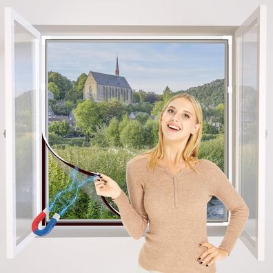 NeatiEase DIY Magnetischer Insektenschutz für Fenster bis 130x150 cm