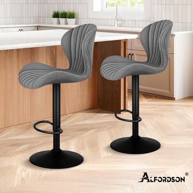 Alfordson Barhocker Set (2 Stück) - Höhenverstellbar, Schwenkbar, mit