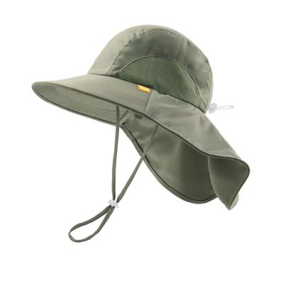 Furtalk Baby Sonnenhut mit Nackenklappe UPF 50+ UV-Schutz, Breite Krempe