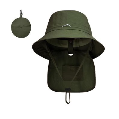 TAGVO Sonnenhut mit Breiter Krempe, UV Schutz Wanderhut, Faltbare Angelmütze