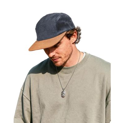 Clakllie 5 Panel Cord Cap Herren Damen Flat Brim Snapback Basecap Retro Dad Hat