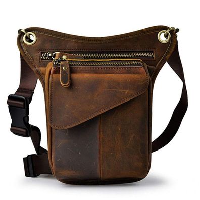 Xieben Leder Drop Bein Tasche für Herren & Damen