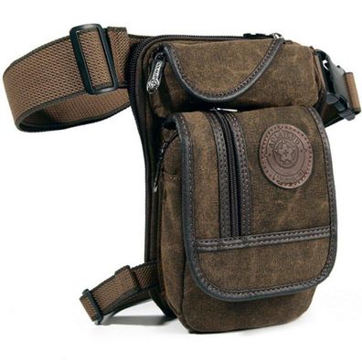 Xieben Beintasche Motorrad Reitertasche aus Canvas, vielseitig als Hüft- oder