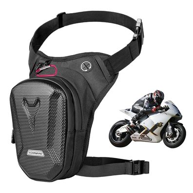 YYTECH Motorrad Beintasche, wasserdichte Hartschalen Hüfttasche für Herren