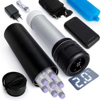 Youshares Elektrische Insulin Kühlbox mit Akku, 2-20 Temperaturregelung