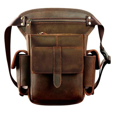 Le'aokuu Herren Echtleder Hüfttasche / Gürteltasche / Bauchtasche mit