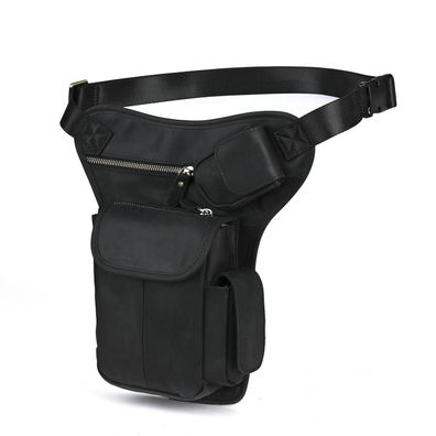 Le'aokuu Herren Echtleder Beinbeutel Drop Leg Thigh Bag Motorrad Tactical