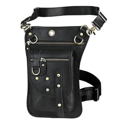 Le'aokuu Herren Echt Leder Hüfttasche Drop Leg Thigh Bag Fanny Bum Belt für