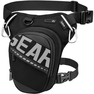 Eshow Beintasche Motorrad, erweiterbare Oberschenkeltasche mit verstellbarem