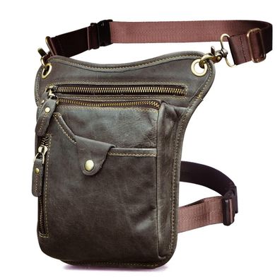 Le'aokuu Herren Beintasche Oberschenkeltasche Hüfttasche Wandern Lederoptik