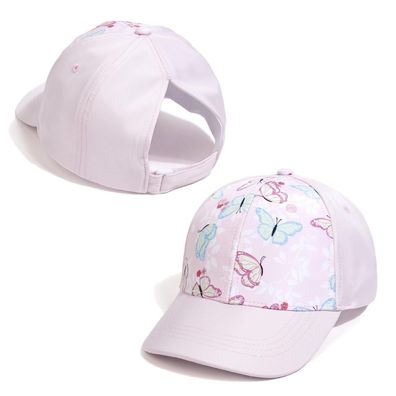 YAMEE Kinder Baseballkappe mit Pferdeschwanz-Öffnung, atmungsaktiv, UV-Schutz