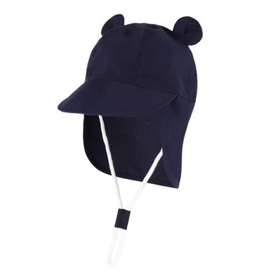 YAMEE Mädchen Sonnenhut mit Nackenschutz, atmungsaktiv, UV-Schutz, verstellbar