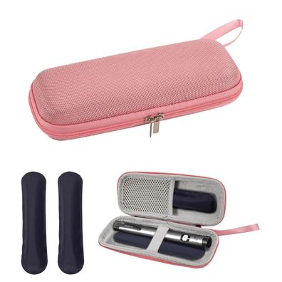 Nogsay Insulin Kühltasche mit 2 Kühlakkus - Pink, TSA Diabetiker Tasche für