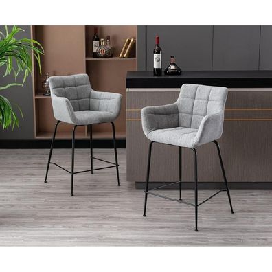 Dayalane Barhocker 4er Set, Moderne Barstühle mit Metallfüßen und