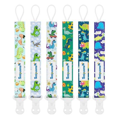 Smlpuame Baby Schnullerkette 6 Stück BPA-Frei Stoff Nuckelkette für Mädchen und