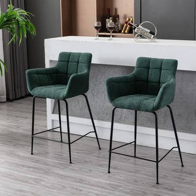 Dayalane Barhocker 4er Set, Moderne Barstühle mit Metallfüßen und
