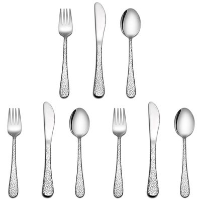 HaWare 9-tlg. Kinderbesteck Set Edelstahl, Hammergriff, für Kleinkinder
