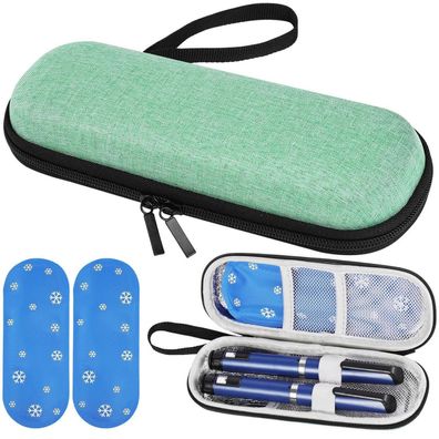 Fefod Insulin Kühltasche mit 2 Kühlakkus - Kompakte Isoliertasche für Insulin